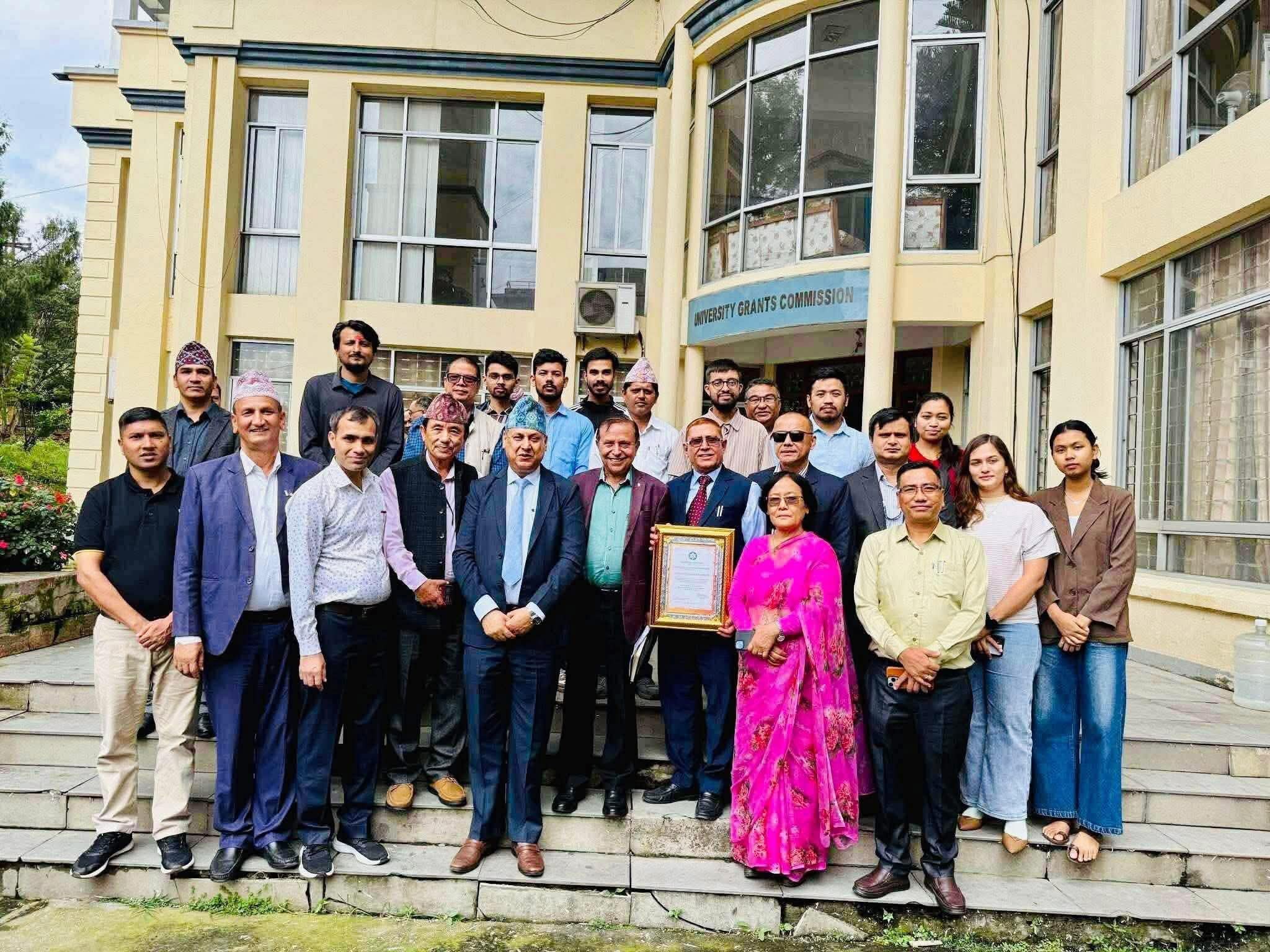 QAA Certified को प्रमाण पत्र प्राप्त गर्दै बुटवल कालिका क्याम्पस टीम 