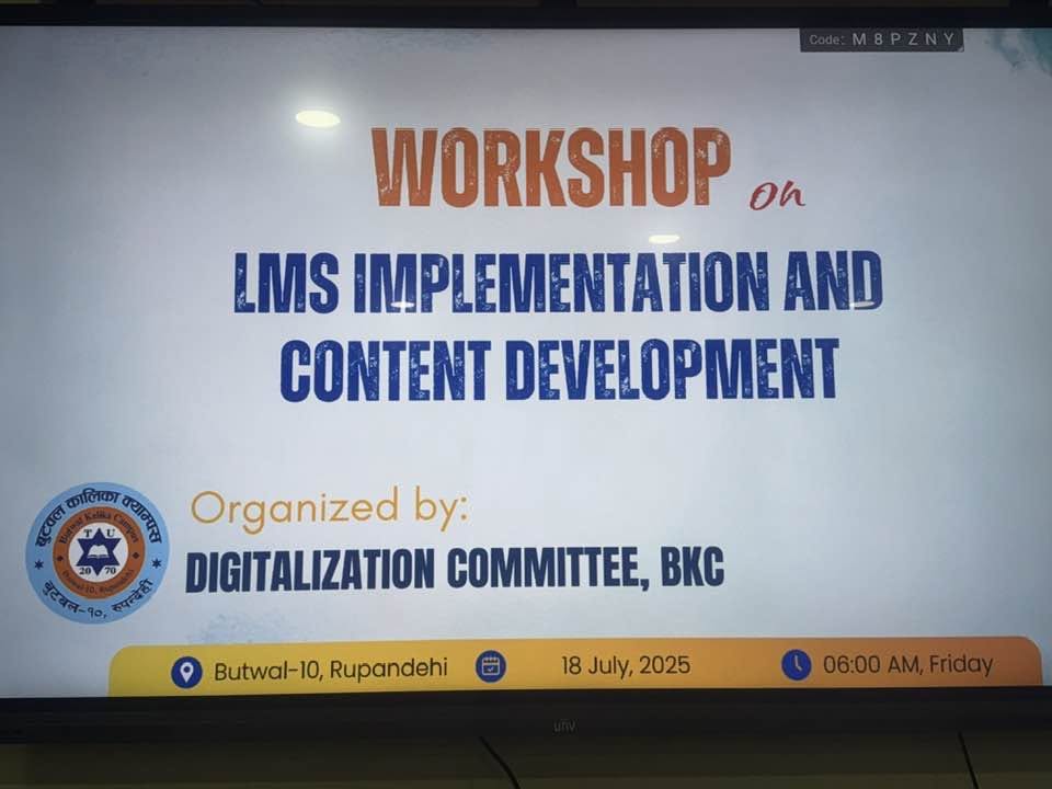 Workshop on LMS Implementation and Content Development